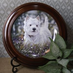 💥HP💥 Danbury Mint Collectable Framed Terrier Plate